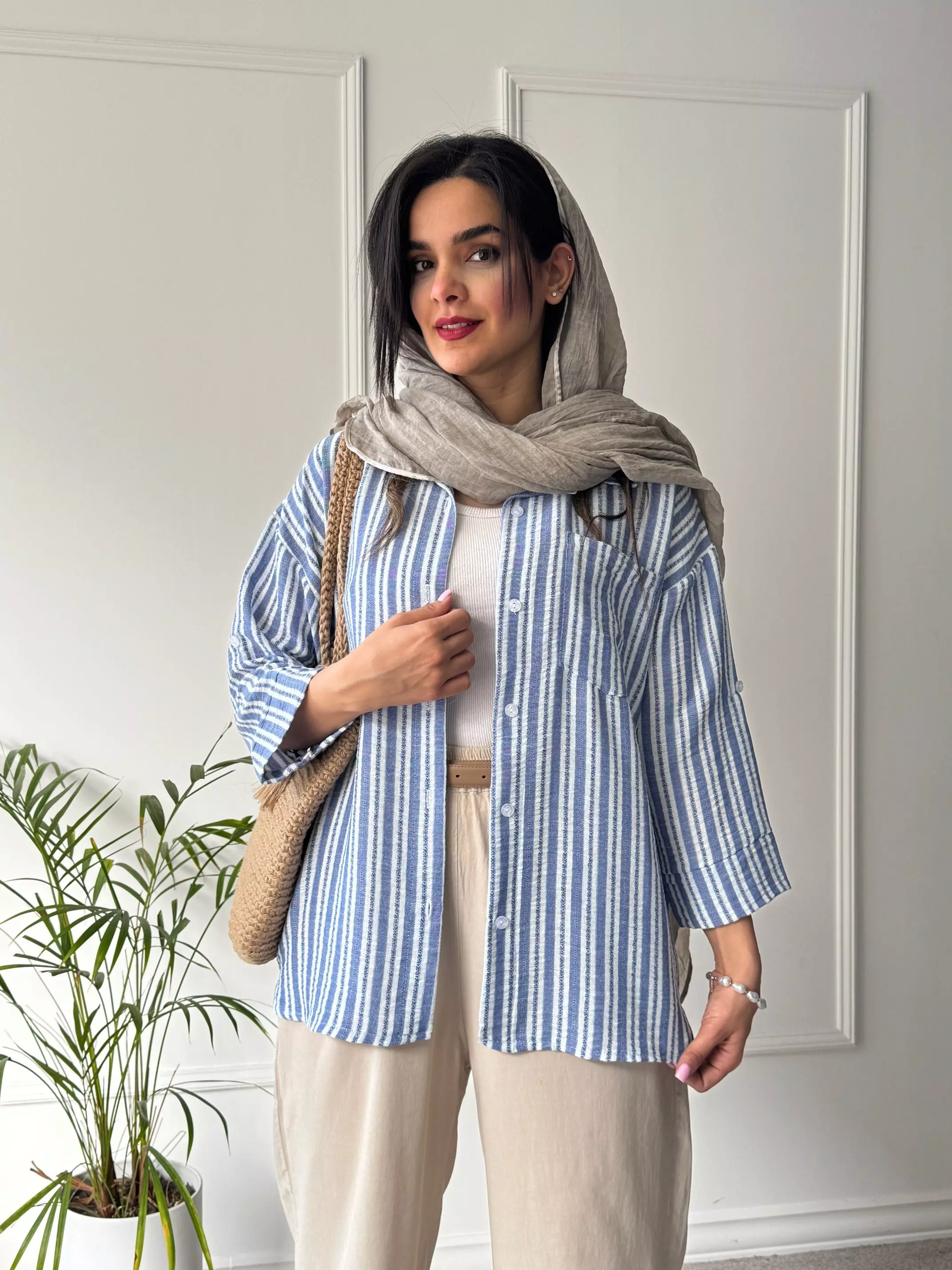 مانتو شومیزی راه راه یاس